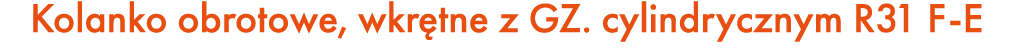 Kolanko obrotowe, wkr tne z GZ. cylindrycznym R31 F E